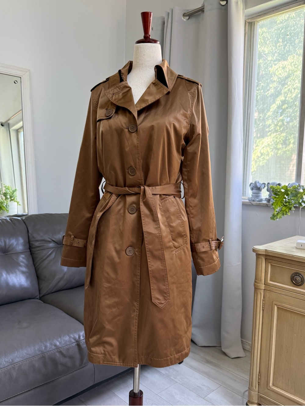 Dennis Basso Women's Water Resistant Trench Coat - Belted XS